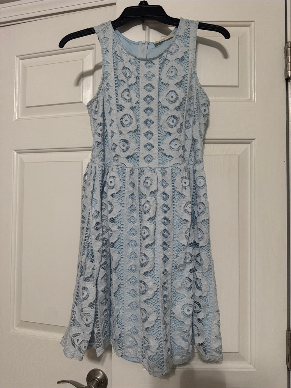 Altar'd State Light Blue Lace Fit & Flare Dress